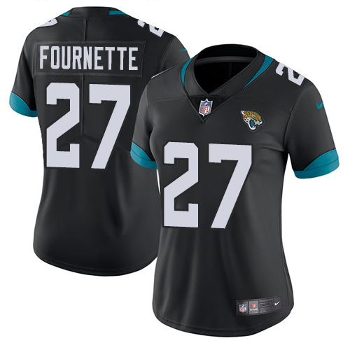 Nike Jacksonville Jaguars #27 Leonard Fournette Black Team Color Women Stitched NFL Vapor Untouchable Limited Jersey->women nfl jersey->Women Jersey